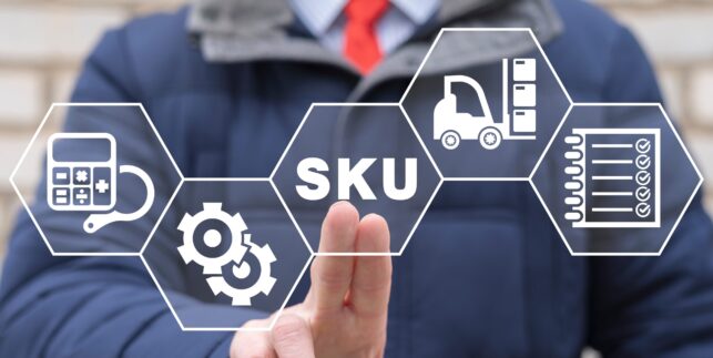 Concept,Of,Sku,Stock,Keeping,Unit.,Businessman,Using,Virtual,Touchscreen