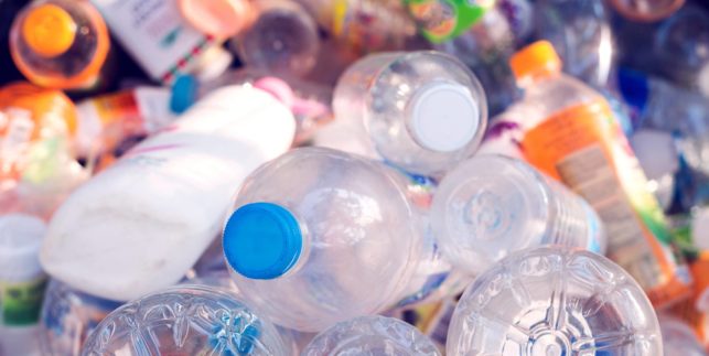 Plastic,Bottle,In,Recycle,Bin,waste,Management,Concept.